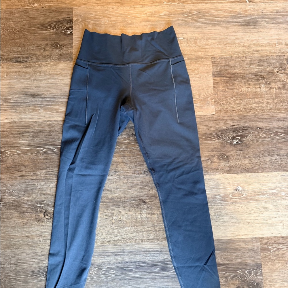 Athleta Transcend Stash Tight Leggings in Gray Blue